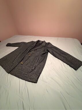 Old Navy Black and White Herringbone Blazer
